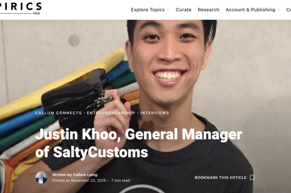 Justin Khoo, General Manager of SaltyCustoms